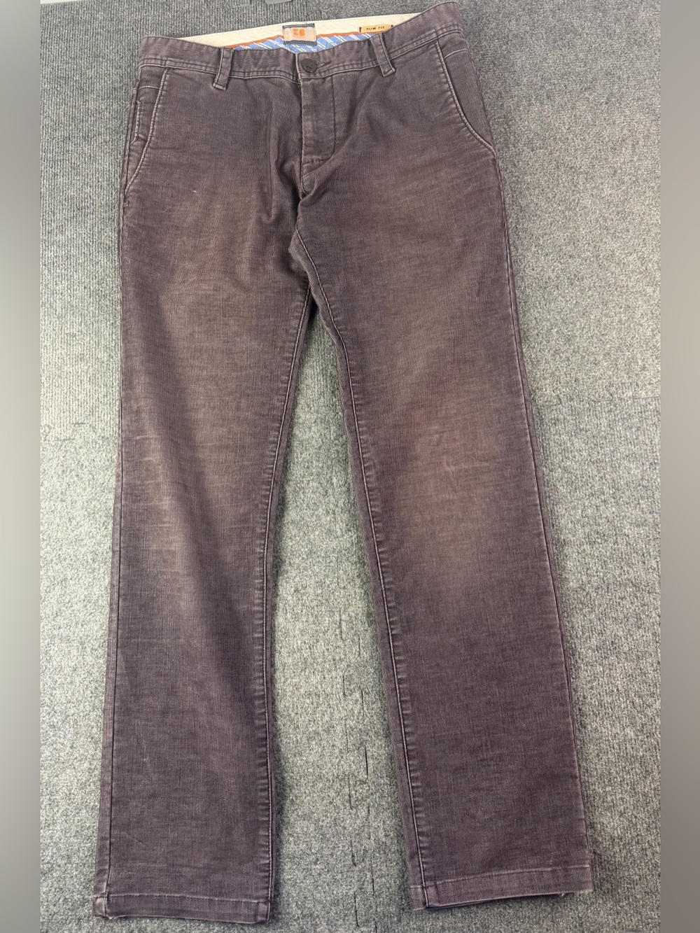 Boss Orange Slim Fit Mens Cotton Blend Corduroy Pants Size 32x33